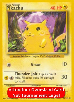 Pikachu Pokemon card from Base Set