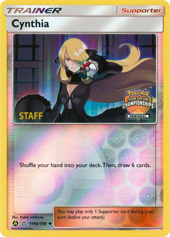 Cynthia - 119a/156 (Regional Championships) [Staff] Pokemon card from League & Championship Cards