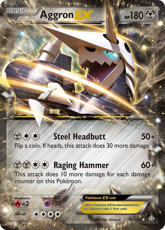Aggron EX Pokemon card from XY - Primal Clash