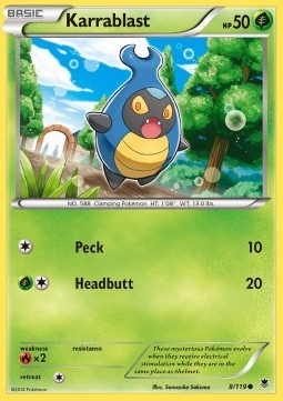Karrablast Pokemon card from Phantom Forces