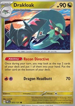 Drakloak Pokemon card from Prismatic Evolutions