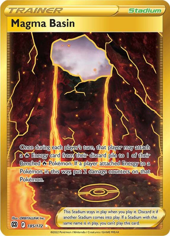 Magma Basin (Secret) Pokemon card from SWSH09: Brilliant