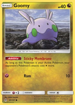 Goomy Pokemon card from Forbidden Light