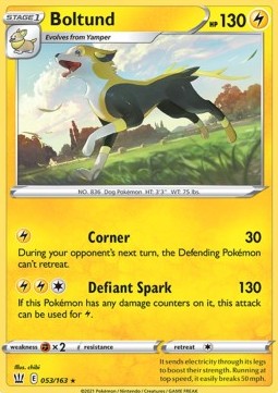 Boltund Pokemon card from Battle Styles