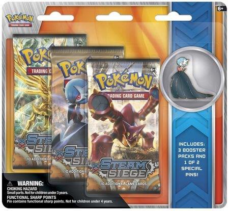 Steam Siege Collectible Pin 3 Pack Blister [Shiny Mega Gardevoir] Pokemon card from XY - Steam Siege