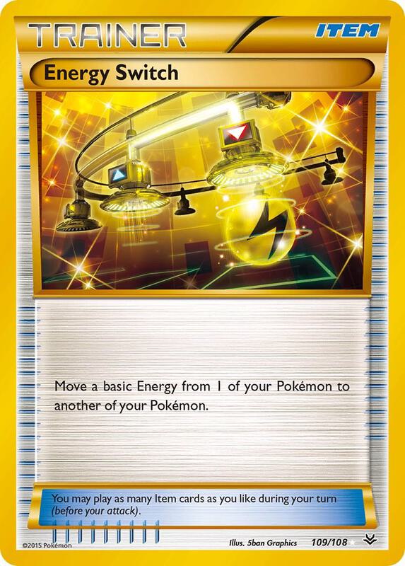 Energy Switch Pokemon card from XY - Roaring Skies