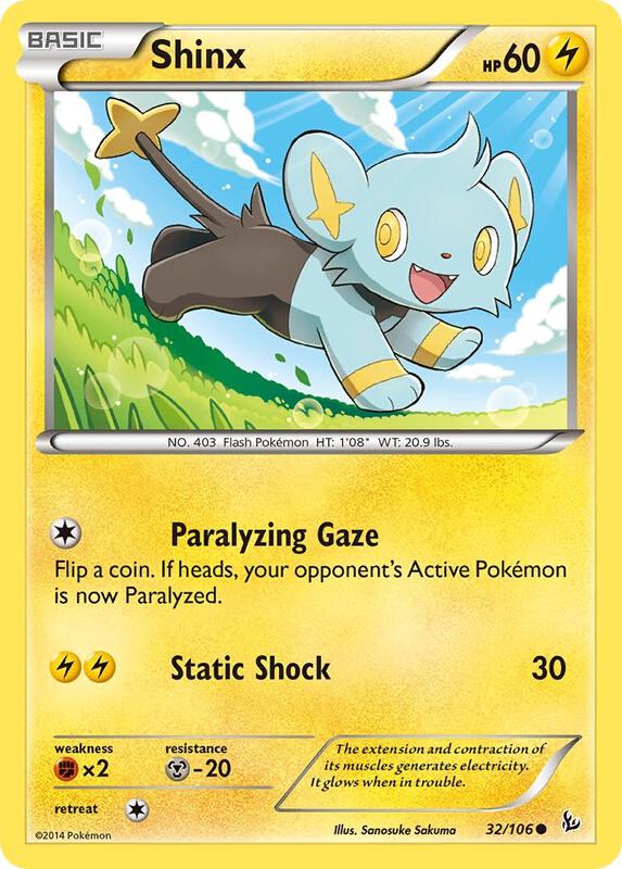 Shinx Pokemon card from XY - Flashfire