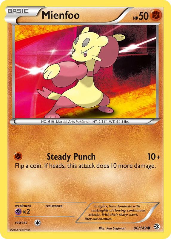 Mienfoo (86) Pokemon card from Boundaries Crossed