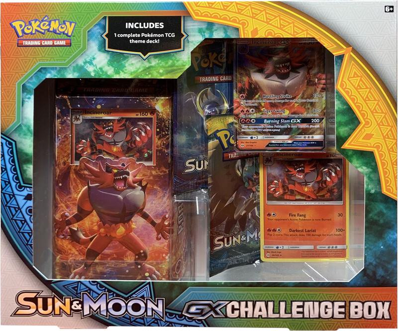 Sun & Moon GX Challenge Box [Incineroar] Pokemon card from SM Base Set