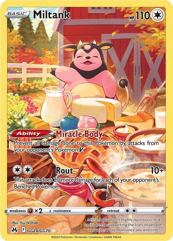 Miltank Pokemon card from Crown Zenith: Galarian Gallery