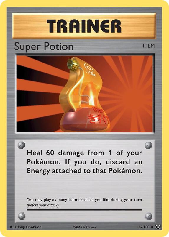 Super Potion Pokemon card from XY - Evolutions