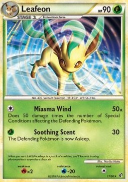 Leafeon Pokemon card from Undaunted