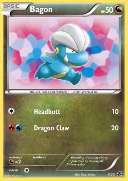 Bagon Pokemon card from Dragon Vault
