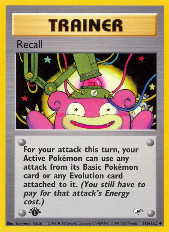 Recall Pokemon card from Gym Heroes