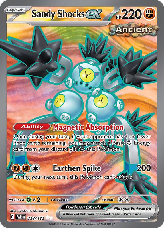 Sandy Shocks ex Pokemon card from SV04: Paradox Rift