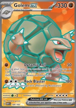 Golem ex Pokemon card from 151
