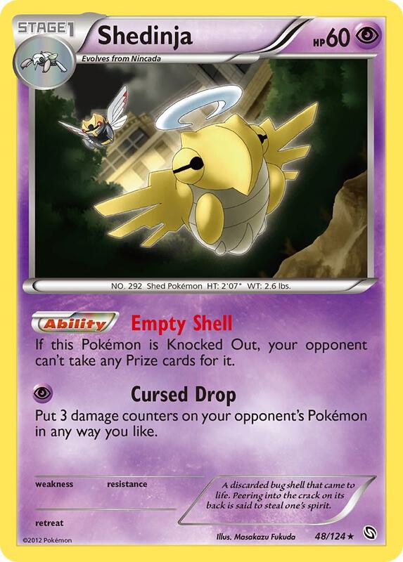 Shedinja Pokemon card from Dragons Exalted