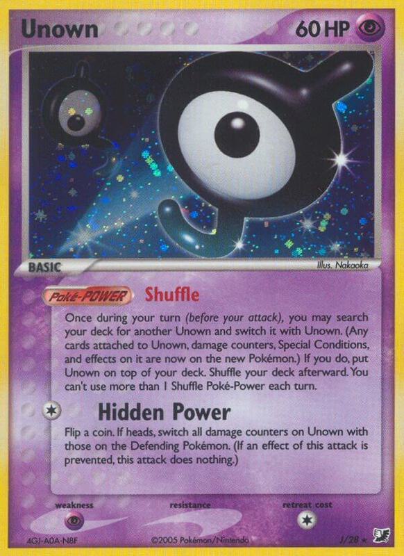 Unown (J) Pokemon card from Unseen Forces