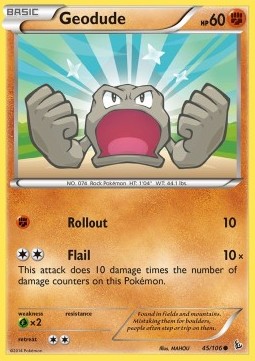 Geodude Pokemon card from Flashfire