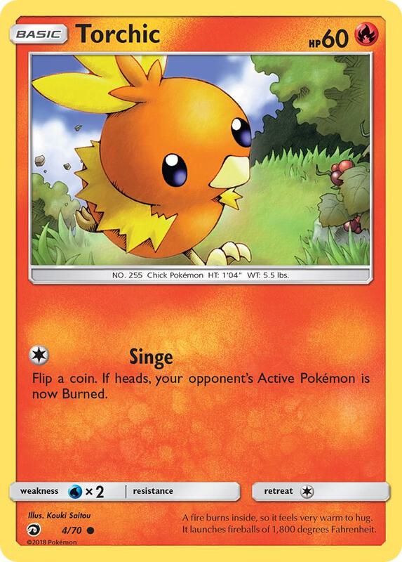 Torchic Pokemon card from Dragon Majesty