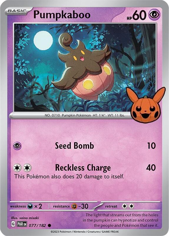 Pumpkaboo Pokemon card from Trick or Trade BOOster Bundle 2024