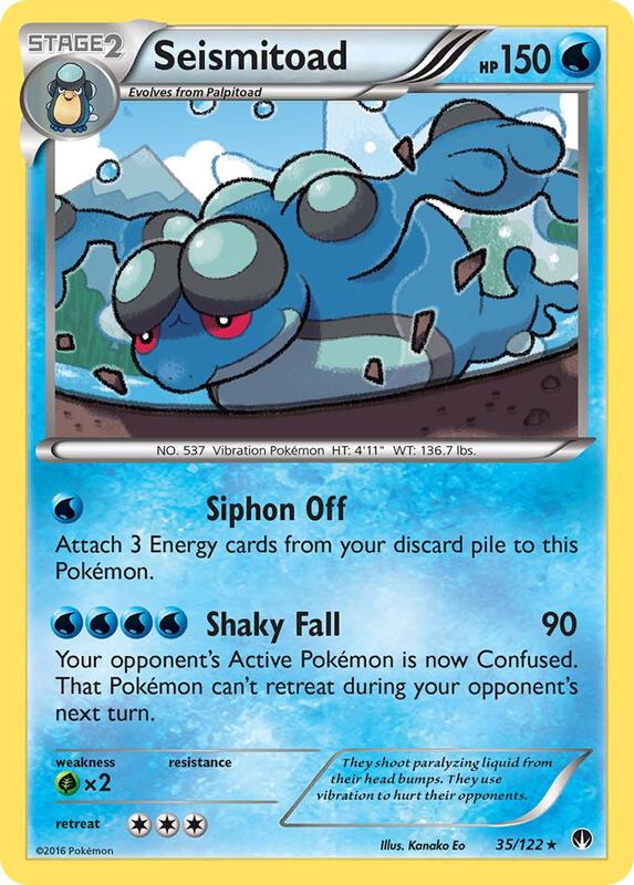 Seismitoad Pokemon card from XY - BREAKpoint