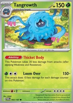 Tangrowth Pokemon card from Twilight Masquerade