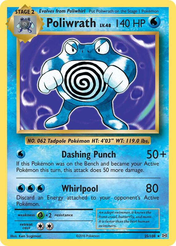 Poliwrath Pokemon card from XY - Evolutions
