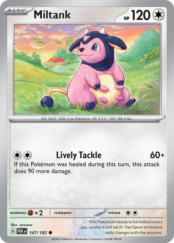 Miltank Pokemon card from SV04: Paradox Rift