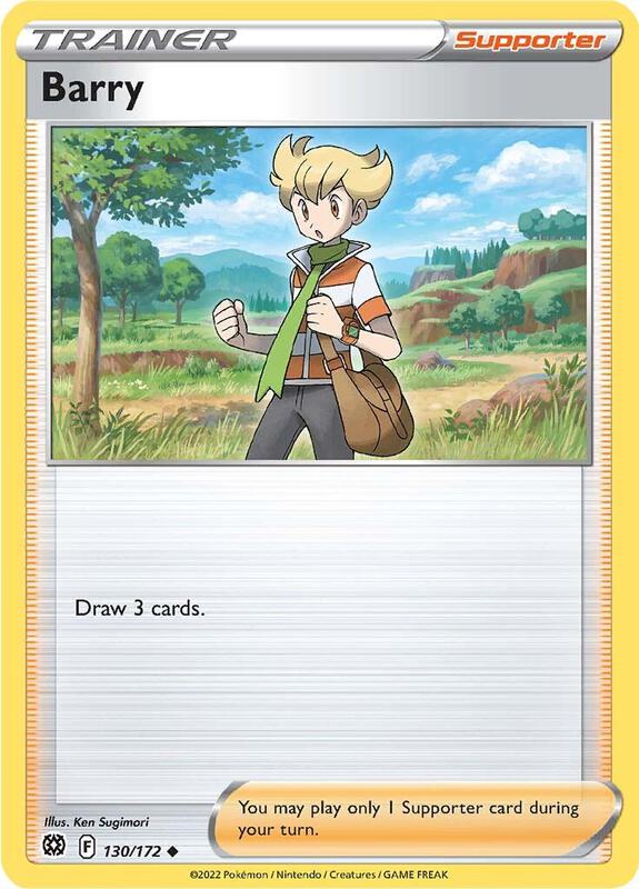 Barry Pokemon card from SWSH09: Brilliant