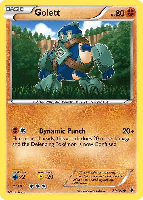 Golett Pokemon card from Noble Victories