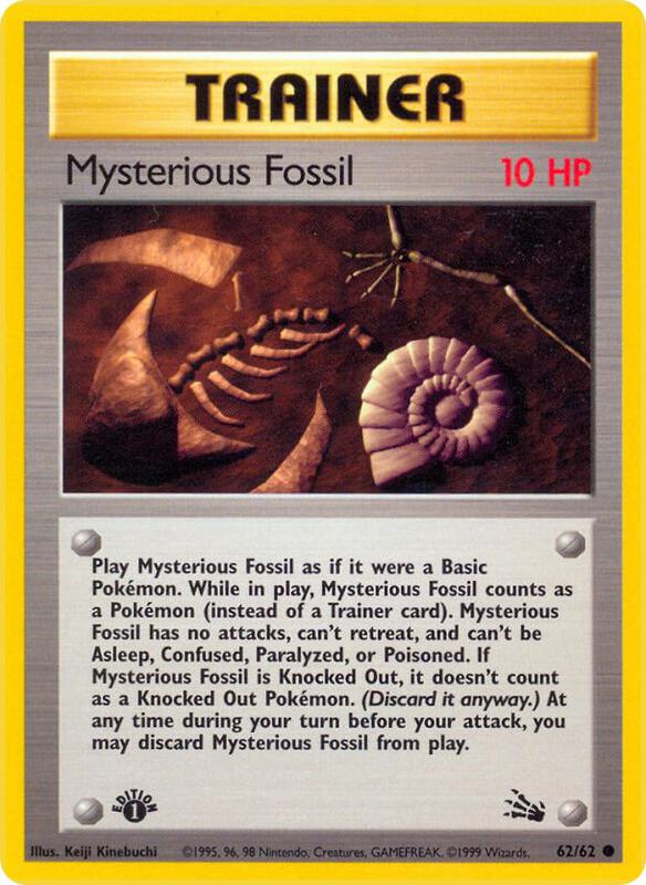 Mysterious Fossil Pokemon card from Fossil