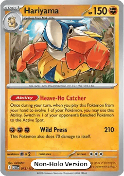 Hariyama Pokemon card from Mega Evolution Additionals