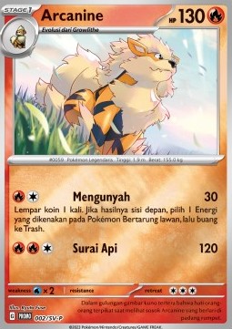 Arcanine (SV-P/ID 002) Scarlet & Violet Indonesian Promos ID