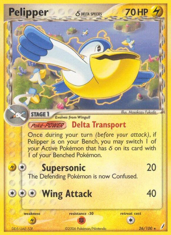 Pelipper (Delta Species) Pokemon card from Crystal Guardians