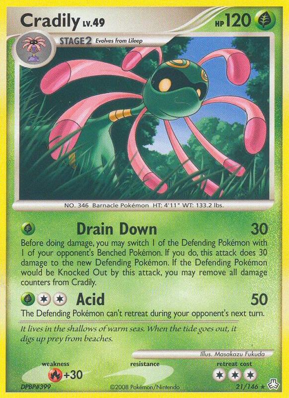 Cradily Pokemon card from Legends Awakened