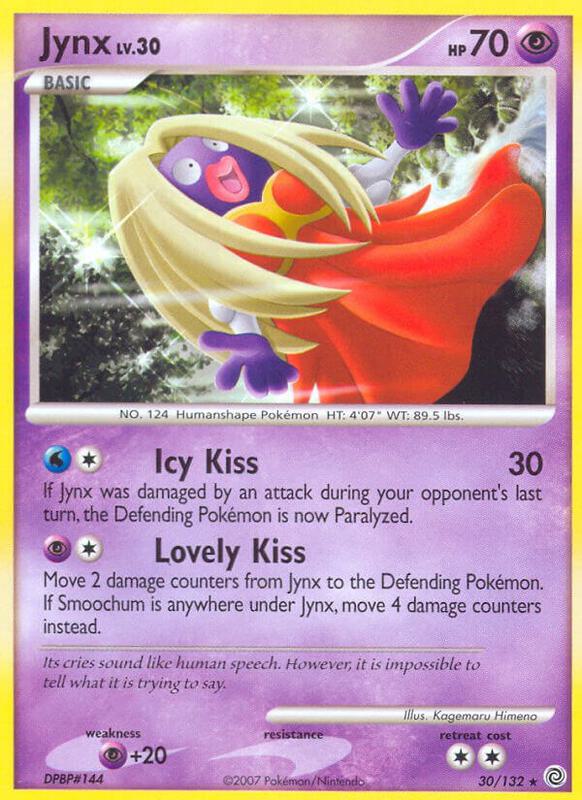Jynx Pokemon card from Secret Wonders