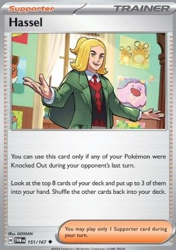 Hassel Pokemon card from Twilight Masquerade