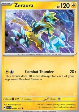 Zeraora Pokemon card from Stellar Crown
