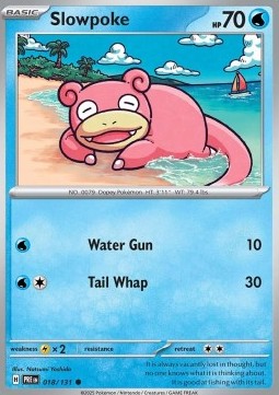 Slowpoke Pokemon card from Prismatic Evolutions