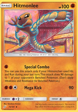 Hitmonlee Pokemon card from Team Up