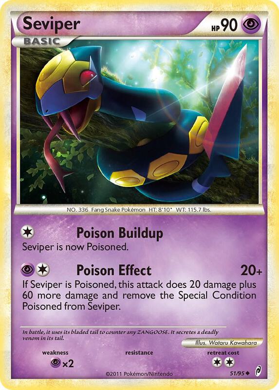 Seviper Pokemon card from Call of Legends