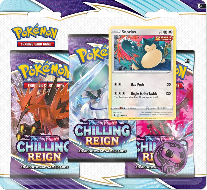 Chilling Reign 3 Pack Blister [Snorlax] Pokemon card from SWSH06: Chilling Reign
