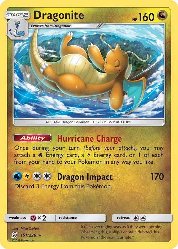Dragonite Pokemon card from SM - Unified Minds