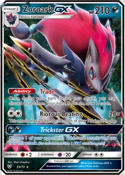 Zoroark GX Pokemon card from Shining Legends