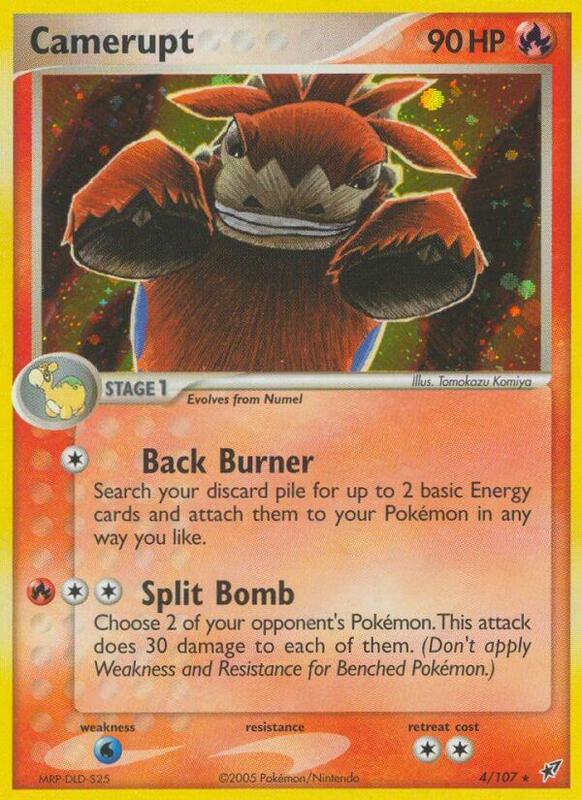 Camerupt Pokemon card from Deoxys