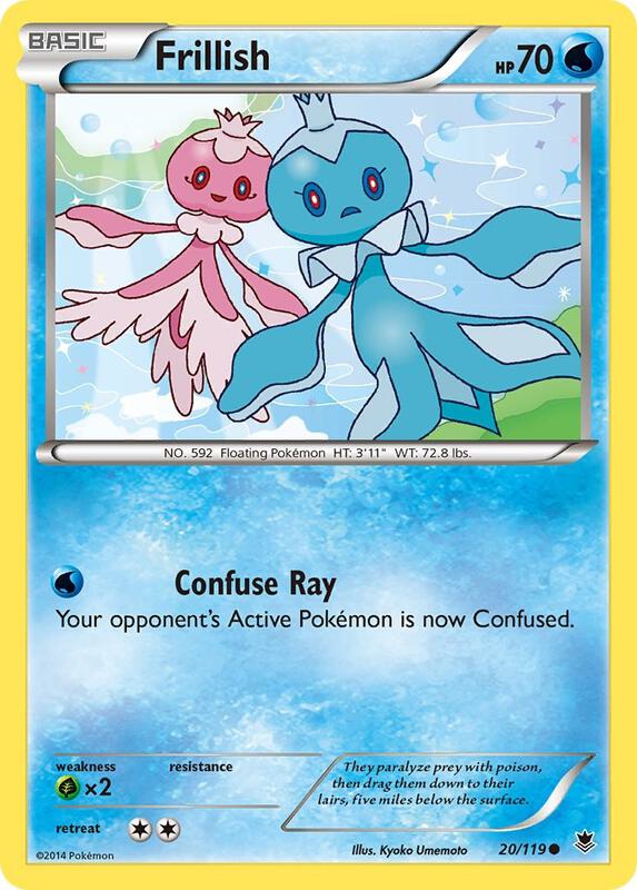 Frillish Pokemon card from XY - Phantom Forces
