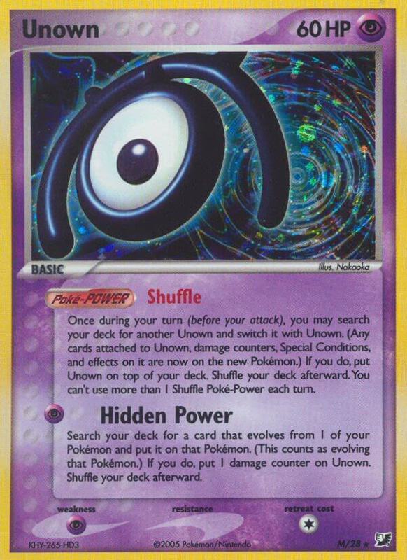 Unown (M) Pokemon card from Unseen Forces