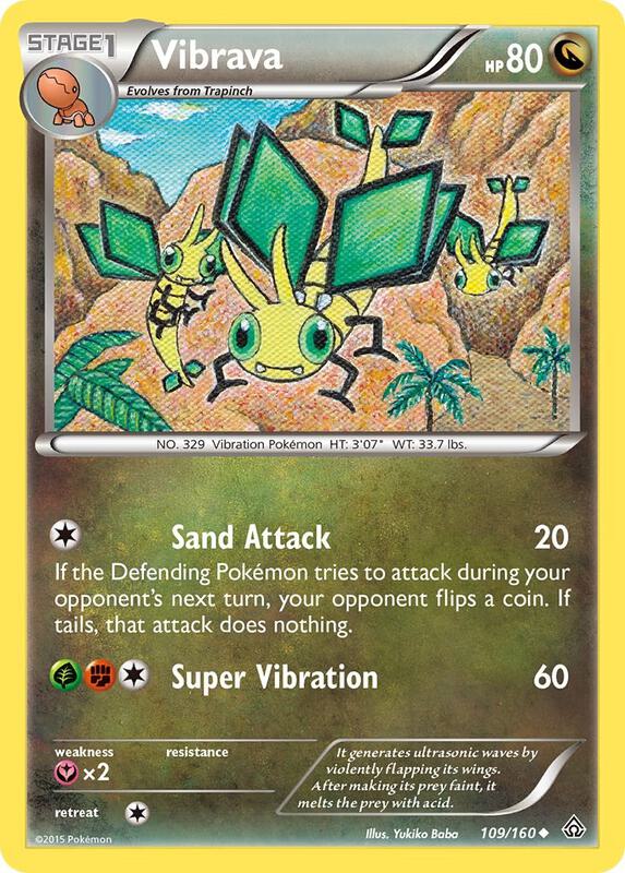 Vibrava Pokemon card from XY - Primal Clash