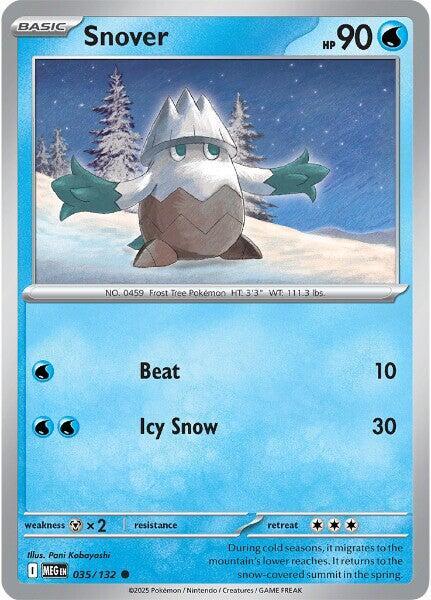 Snover Pokemon card from ME01: Mega Evolution